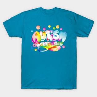 Autism Acceptance (clear background) bubble design. T-Shirt